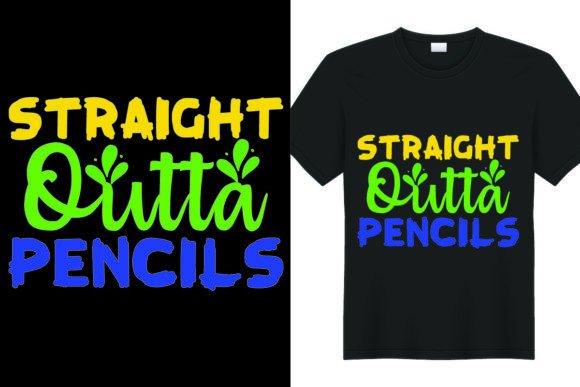 Back to School Straight Outtalk Pencils Graphics