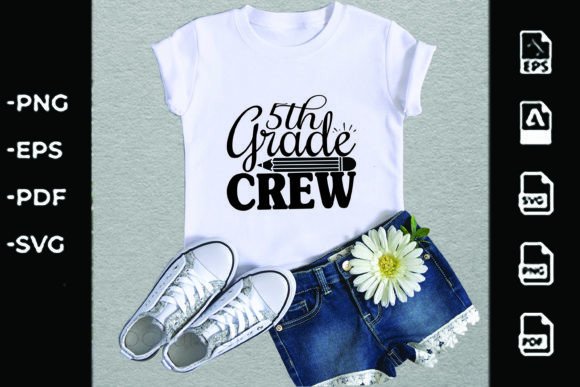 Back to School SVG Design, 5th Grade Crew