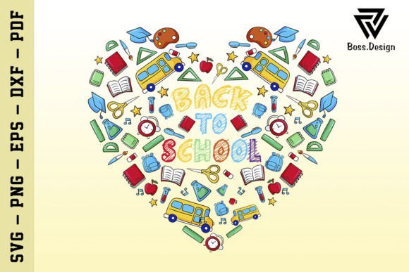 Back to School SVG School Clipart: Graphics for Crafts & Branding