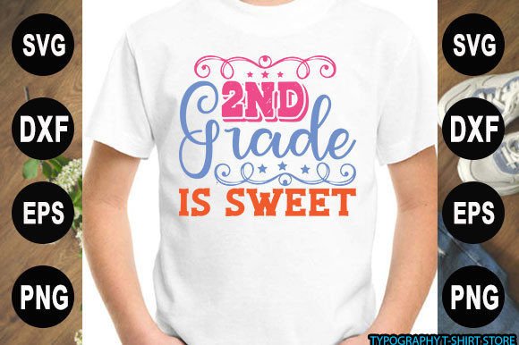 Back to School T-Shirt Design, 2nd Grade Graphics