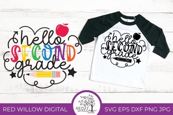 Hello Second Grade Back to School Graphics