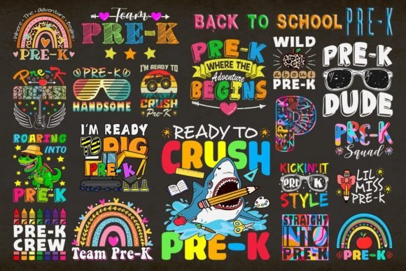 PRE-K Back to School SVG Bundle: Graphics for Crafts & Content