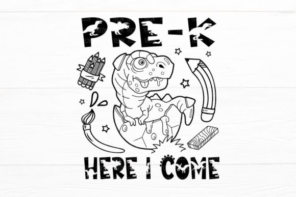 Pre-k Here I Come Dino Back to School Graphics & Crafts