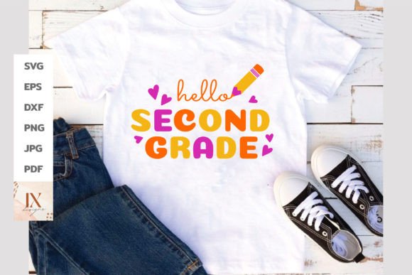 Second Grade SVG: Hello Back to School Graphics