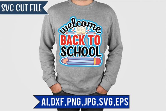 Welcome Back to School Sticker SVG Design
